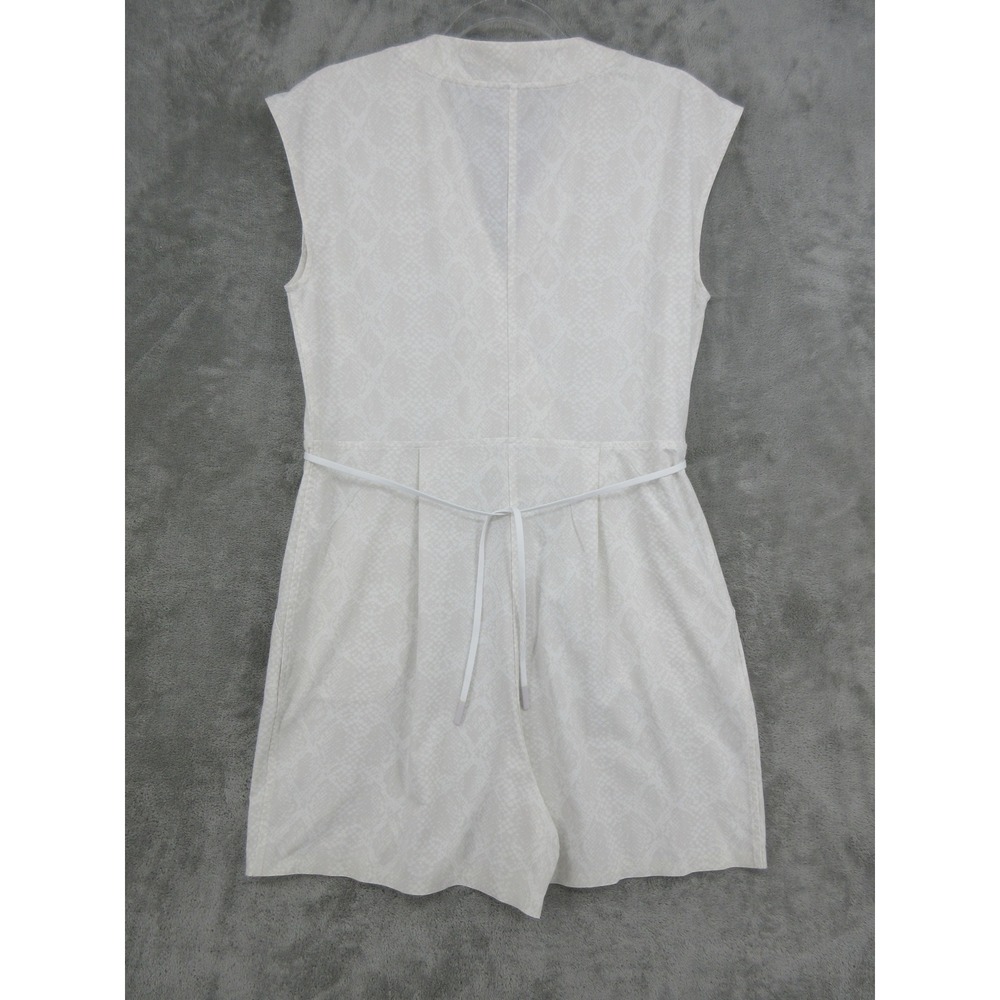 Athleta Romper Womens Size S Snakeskin Marlow Athleisure White Python Pockets